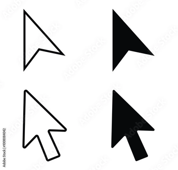 Obraz mouse cursor arrow icons vector illustration