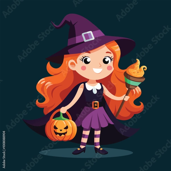 Obraz Halloween Jack-o-Lantern Pumpkins on rustic wooden background