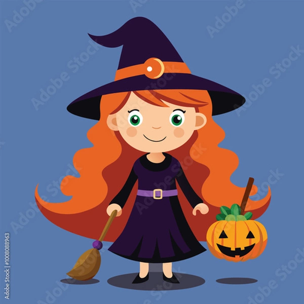 Obraz Halloween Jack-o-Lantern Pumpkins on rustic wooden background