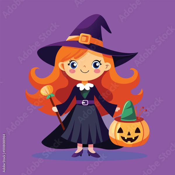 Obraz Halloween Jack-o-Lantern Pumpkins on rustic wooden background