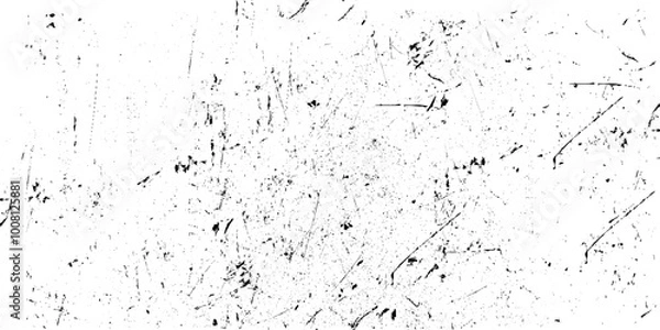Fototapeta Black grainy texture isolated on white background. Abstract grunge texture design on a white background. 