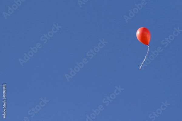 Fototapeta A red ballon is released at the Chinese New Year Celebrations