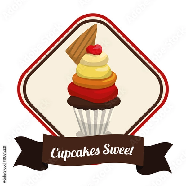 Fototapeta Bakery icons design 