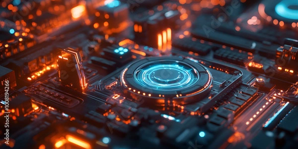 Fototapeta High-Tech Computer Chip Technology