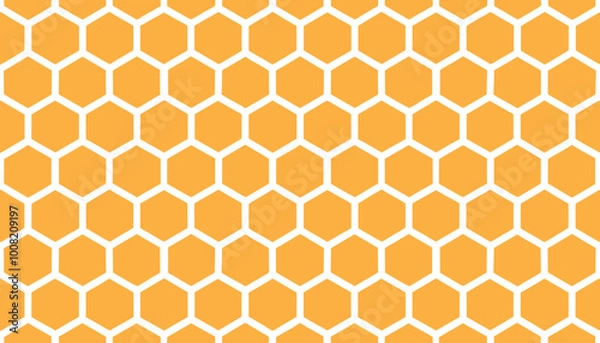 Fototapeta bee Honeycombs Pattern. Seamless background honeycombs. vector illustration