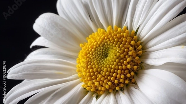 Fototapeta A white daisy with a yellow center.