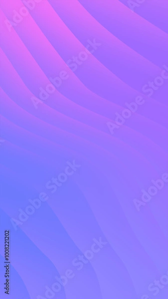 Obraz Portrait Serene Gradient Waves Loop | Smooth Flowing Purple to Blue 4K Background with Soft Glows