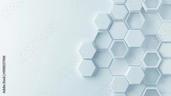 Fototapeta Simple and abstract 3D vector illustration of honeycomb patterns, white background.
For card, invitation, web, social media, presentation, slide show, marketing, advertising, design, cover, flyer.