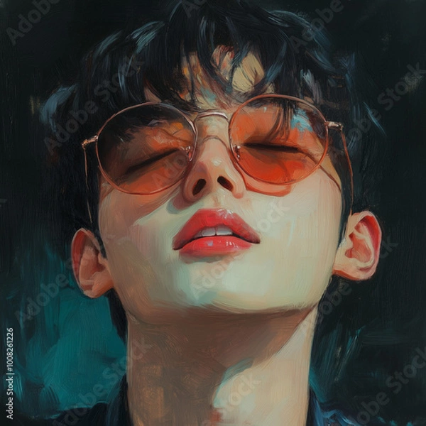 Fototapeta 색안경 쓴 한국 남자