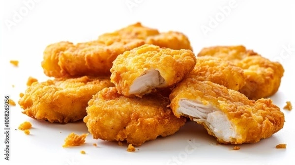 Fototapeta "Bite into Perfection with Crispy Roasted Chicken Nuggets"