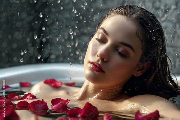 Obraz portrait of a woman in the bath