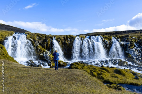 Obraz waterfall in the mountains