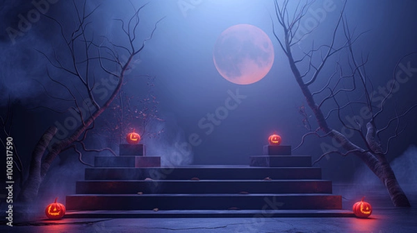 Obraz Haunted Halloween Ritual Platform