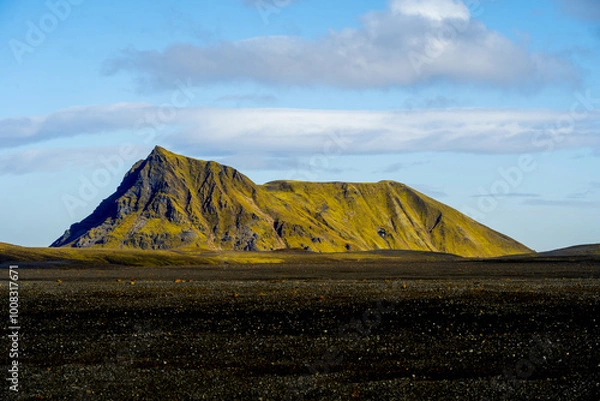 Obraz Iceland highland green mountain  