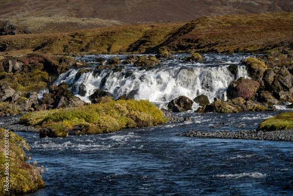 Fototapeta waterfall in the mountains
