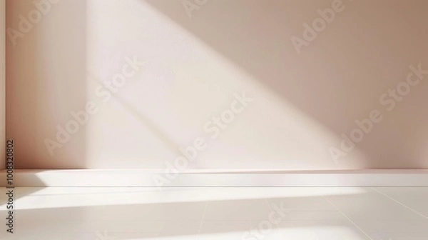 Fototapeta Light and Shadow in Elegant Minimalist Room