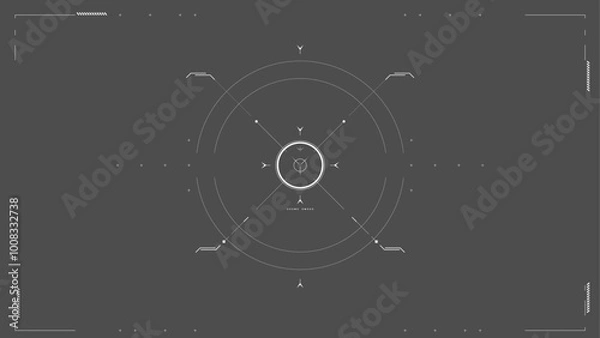 Fototapeta Sci-fi, FUI, UI, futuristic UI, GUI, HUD. Ready to animate.