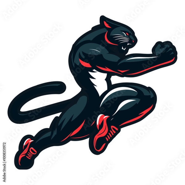 Fototapeta Puma vector and illustration.