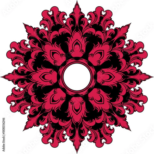 Obraz Circle ornament frame for wedding. Vector illustration