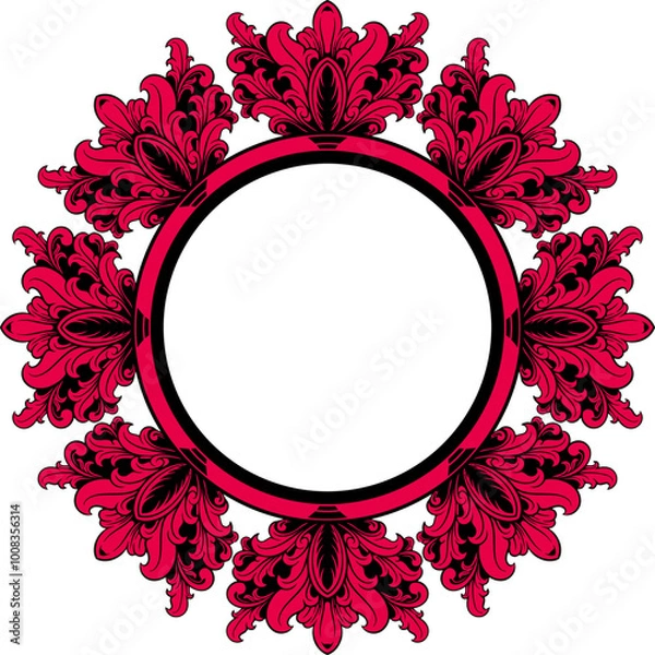 Obraz Circle ornament frame for wedding. Vector illustration