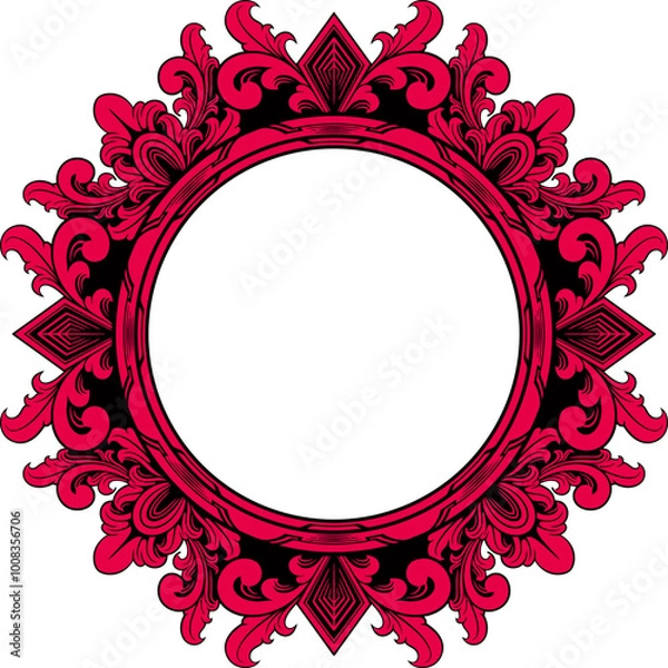 Obraz Circle ornament frame for wedding. Vector illustration
