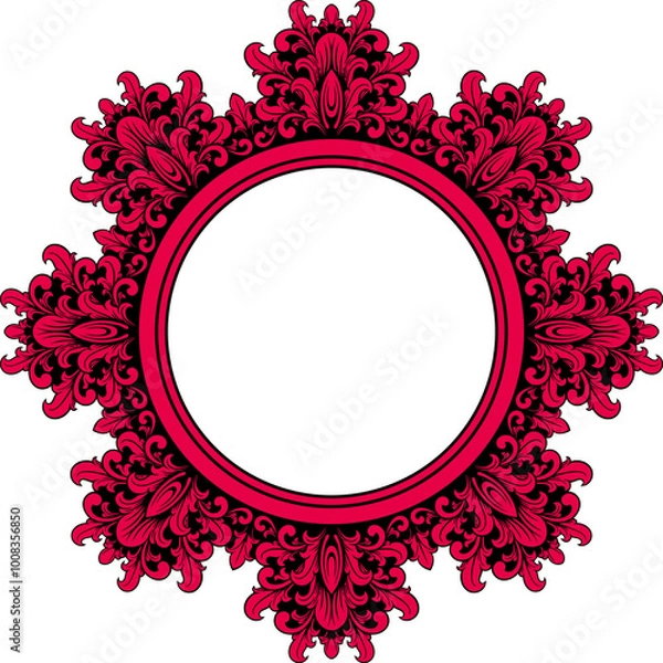 Obraz Circle ornament frame for wedding. Vector illustration