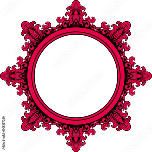 Obraz Circle ornament frame for wedding. Vector illustration