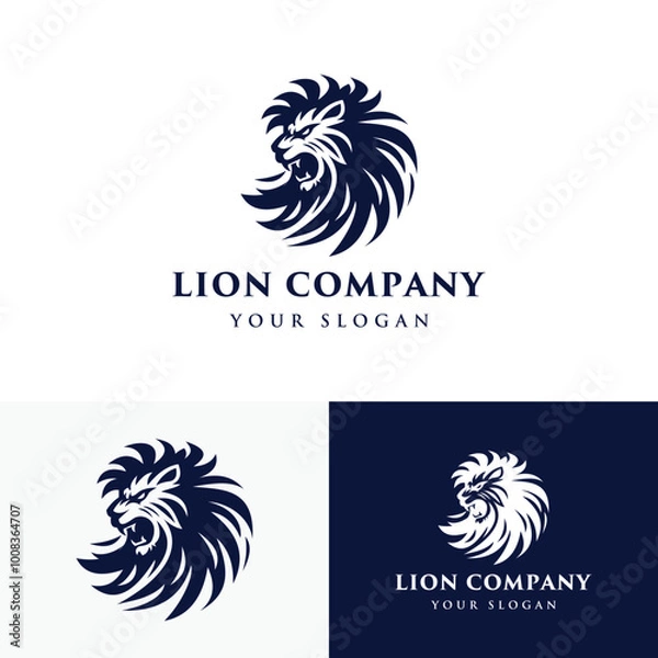 Obraz Modern Lion Head Logo Design