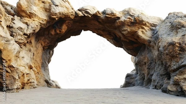 Fototapeta Realistic Image - Rock Archway on a Deserted Island