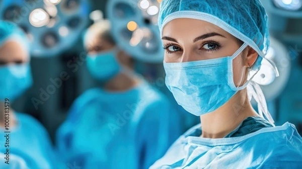 Obraz Doctors performing surgery in operating room