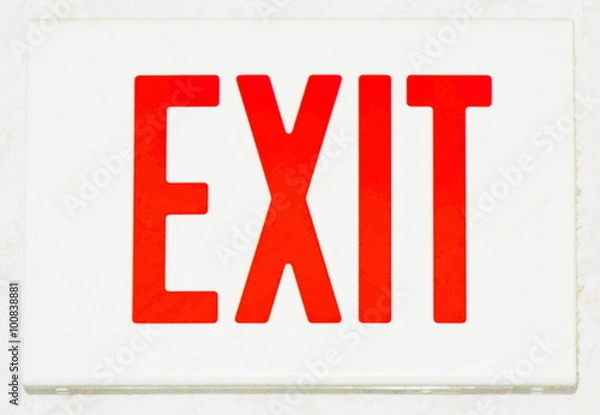 Obraz lighted exit sign