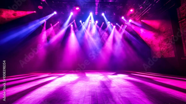 Fototapeta Vibrant Stage Lighting Creating Kaleidoscope Effect