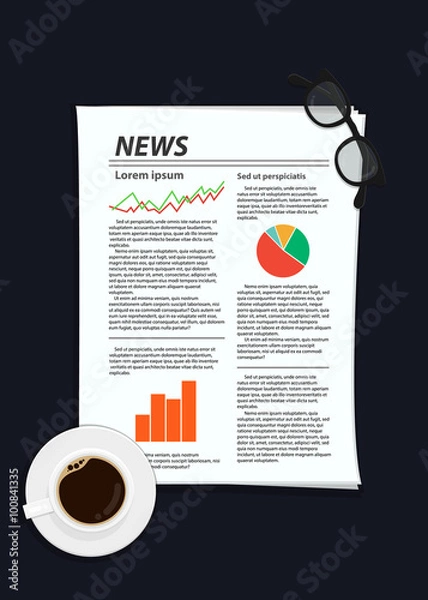 Obraz View information in the newspaper