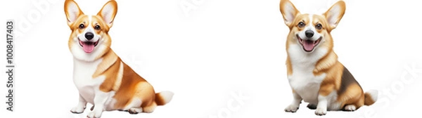 Obraz Corgi Dog isolated on transparent PNG.