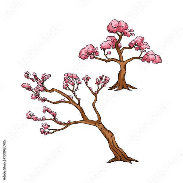 Obraz Sakura Tree flowers Vector