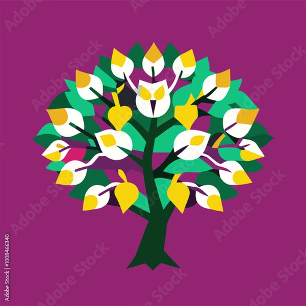 Fototapeta tree with flowers