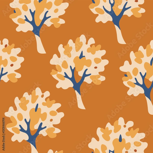 Fototapeta seamless pattern with trees