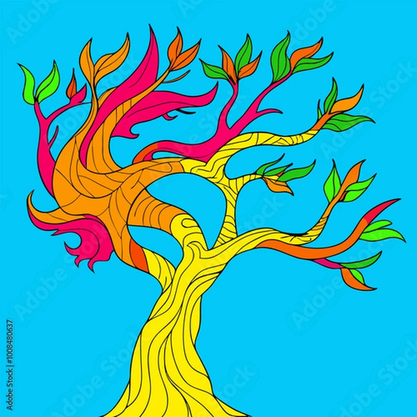 Fototapeta tree with leaves