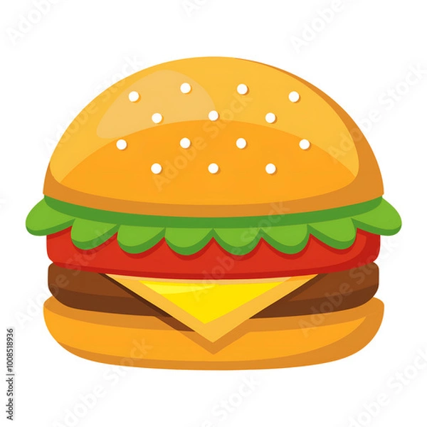 Obraz hamburger icon vector illustration