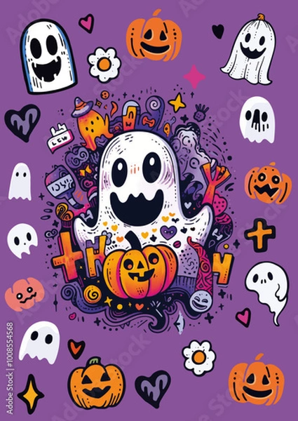 Fototapeta Cute decoration for Halloween