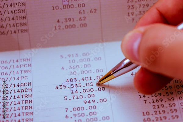 Obraz Verify the monthly bank statement