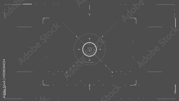 Fototapeta Sci-fi, FUI, UI, futuristic UI, GUI, HUD. Ready to animate.	