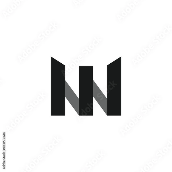 Fototapeta abstract initial letter M logo design icon
