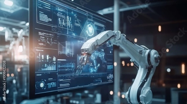 Obraz Digital Twin Technology for Industrial Robot Tracking