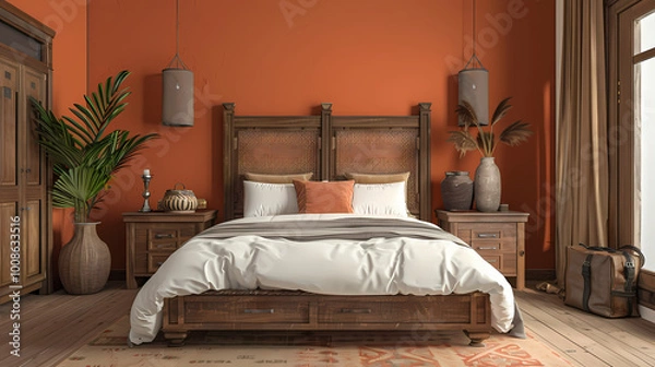 Fototapeta luxury hotel room  generated AI