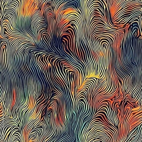 Fototapeta Abstract Zebra Stripes Pattern   Colorful Wavy Lines
