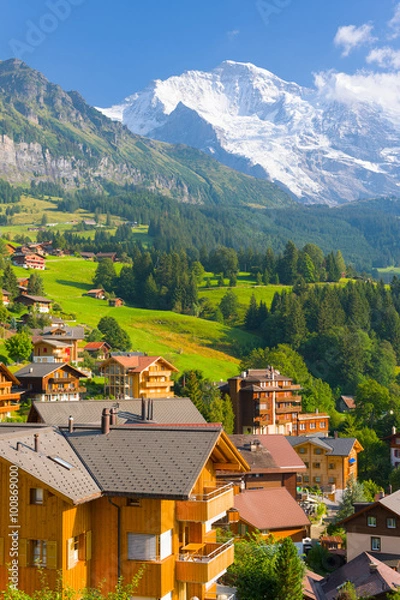 Obraz Wengen village in Alps