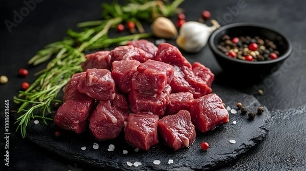 Fototapeta beef steak with vegetables