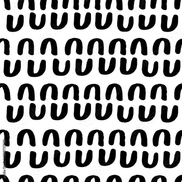 Fototapeta Modern abstract seamless pattern. Creative minimalist art background. Waveform lines.
Good for textile design, wrapping paper, wallpaper.