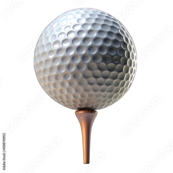 Obraz Golf ball & tee isolated on transparent background